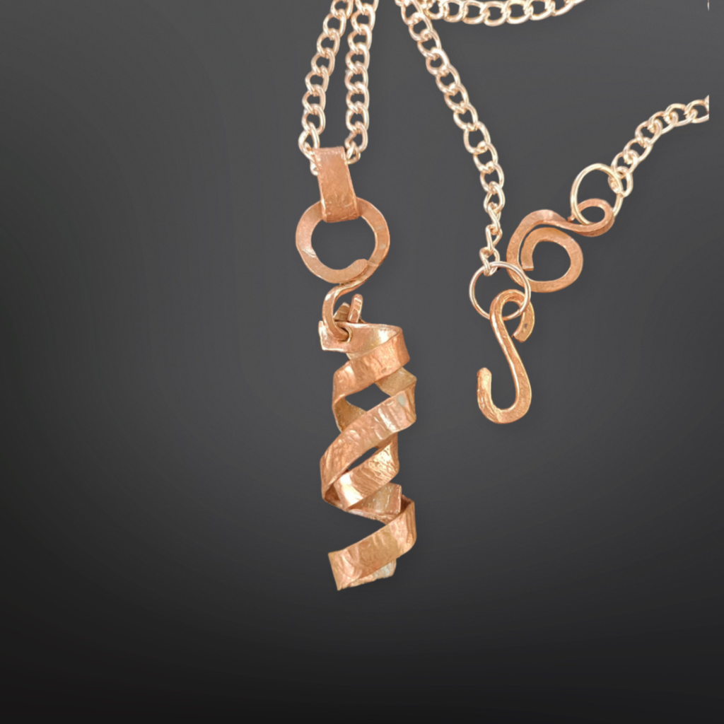 Copper twist pendant