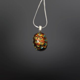 Small gold glass drop pendant