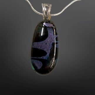 Purple dots glass pendant
