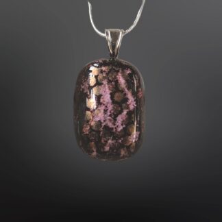 Pink honeycombed medium glass pendant